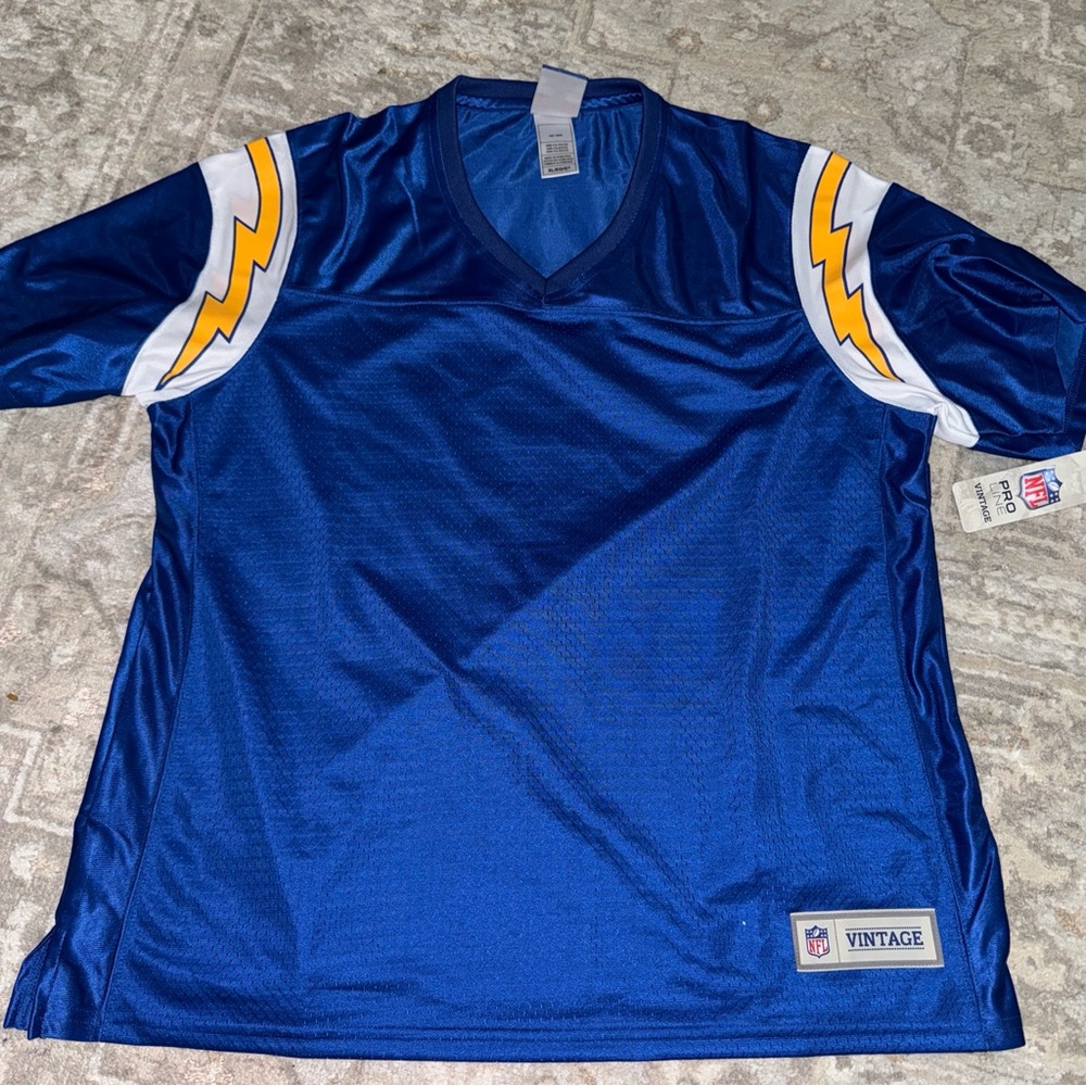 NFL Los Angeles Chargers Women’s Blank Jersey Blue Football Vintage …
